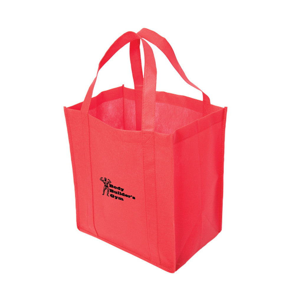 Non Woven Tote: 12" W x 13" H x 8" D