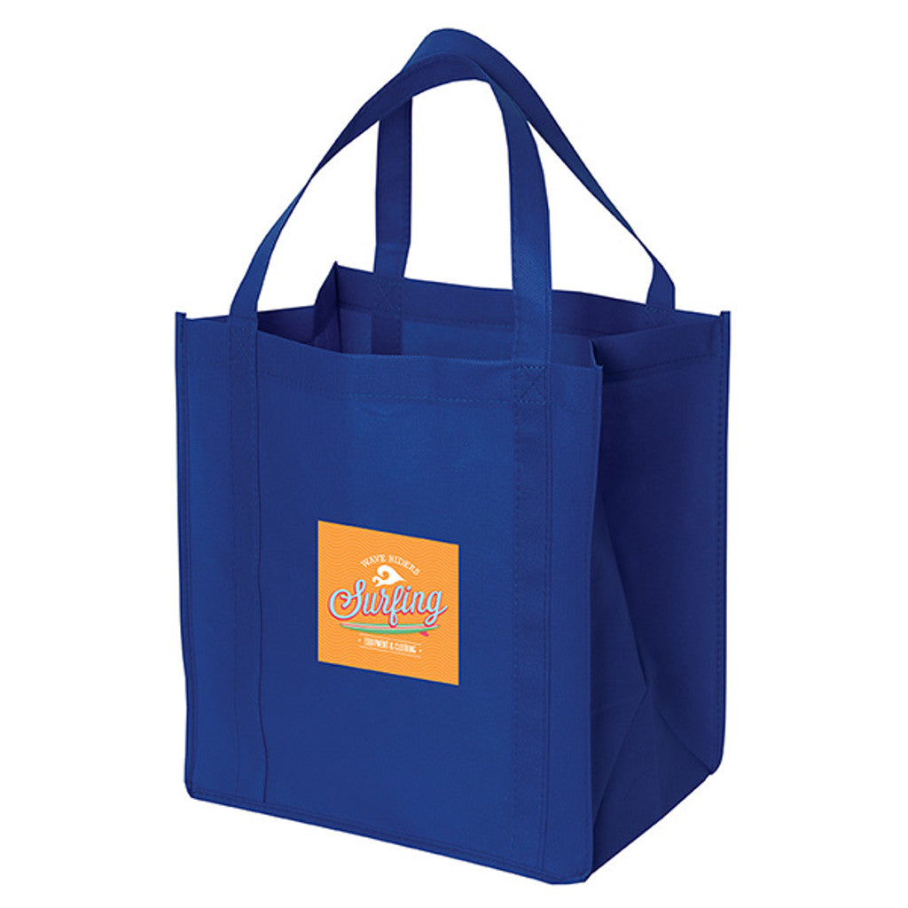 Non Woven Tote: 12" W x 13" H x 8" D