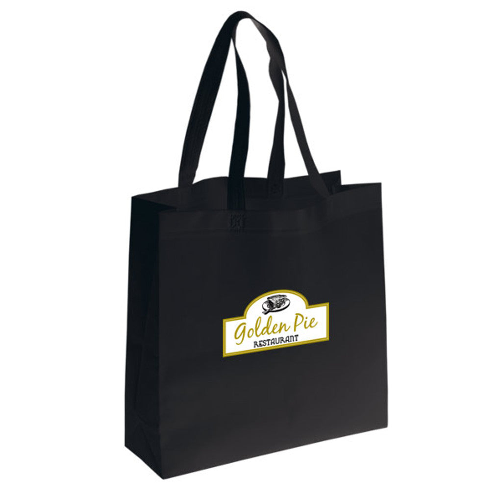 Non Woven Tote: 16" W x 15" H x 6.5" D