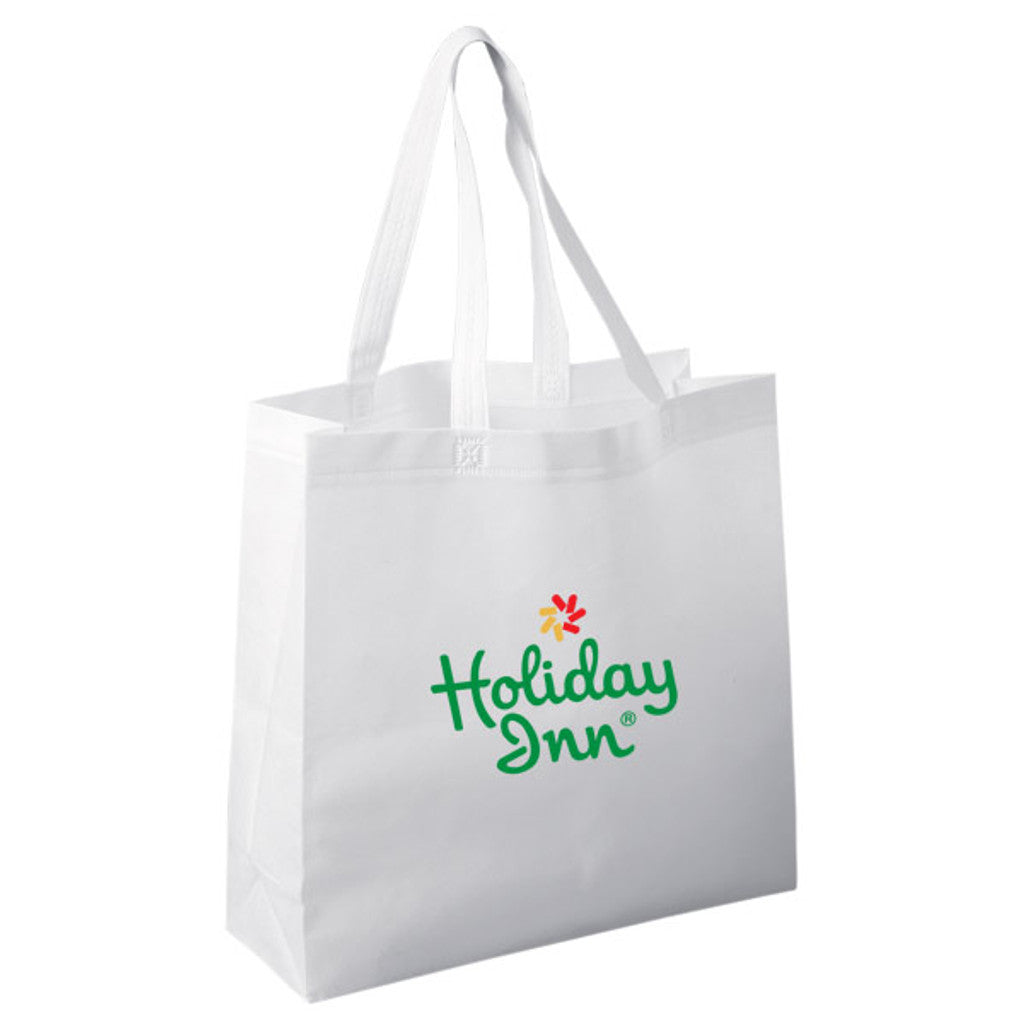 Non Woven Tote: 16" W x 15" H x 6.5" D