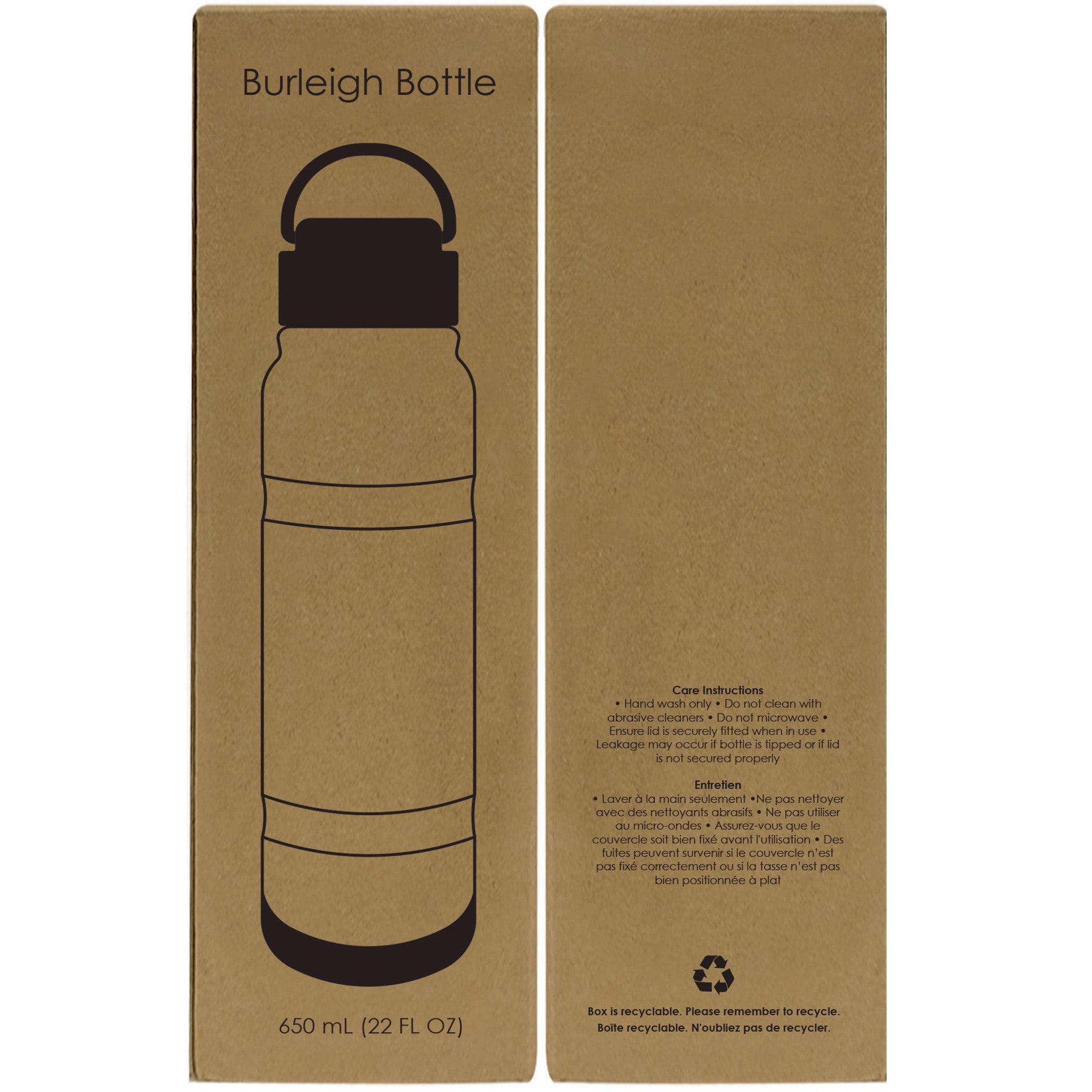 Burleigh Stainless Steel Bottle 650 Ml. (22 Fl. Oz.)