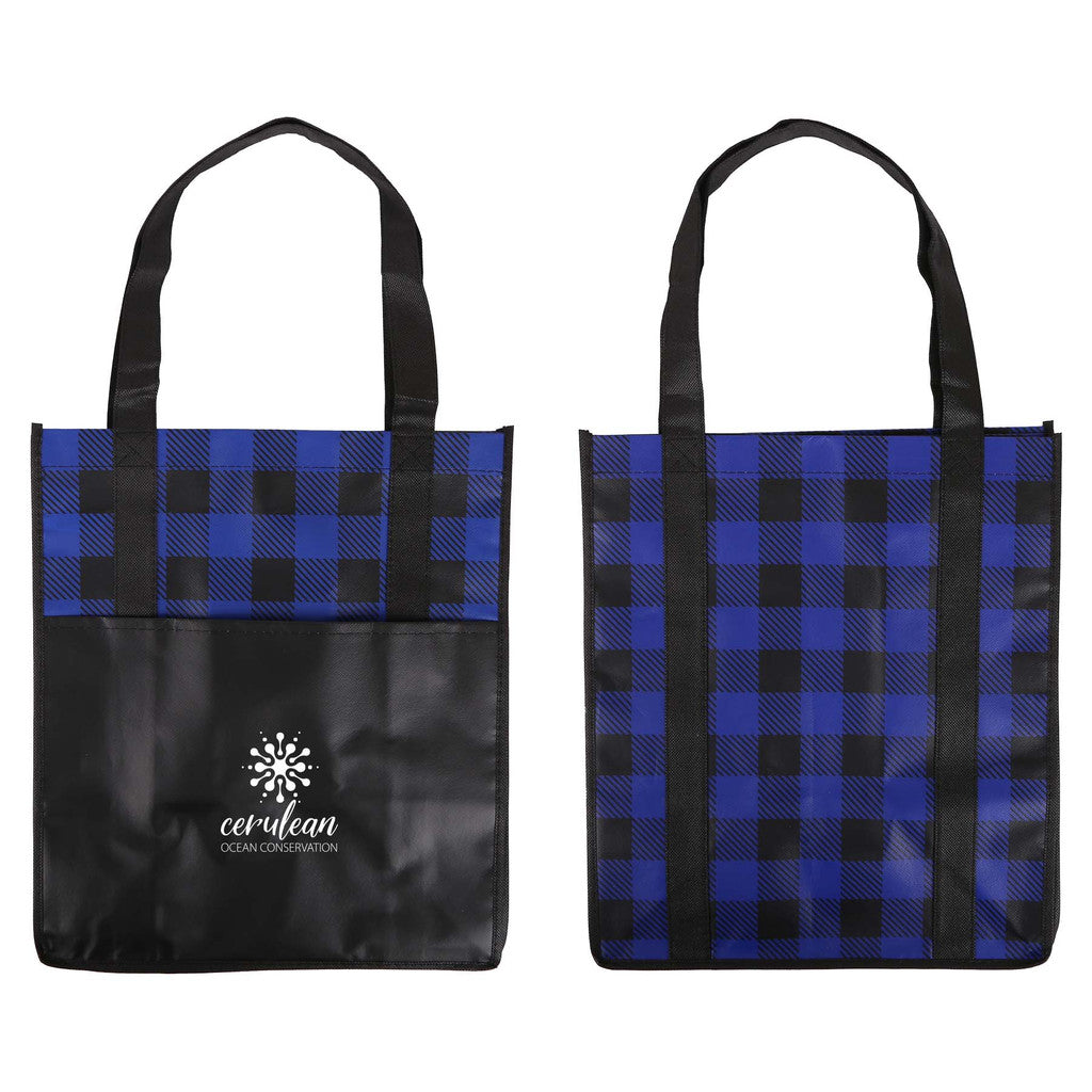 LUMBERJACK PLAID LAMINATED TOTE [CDN]