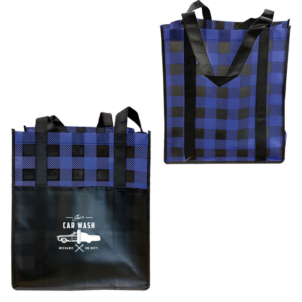 LUMBERJACK PLAID LAMINATED TOTE [CDN]