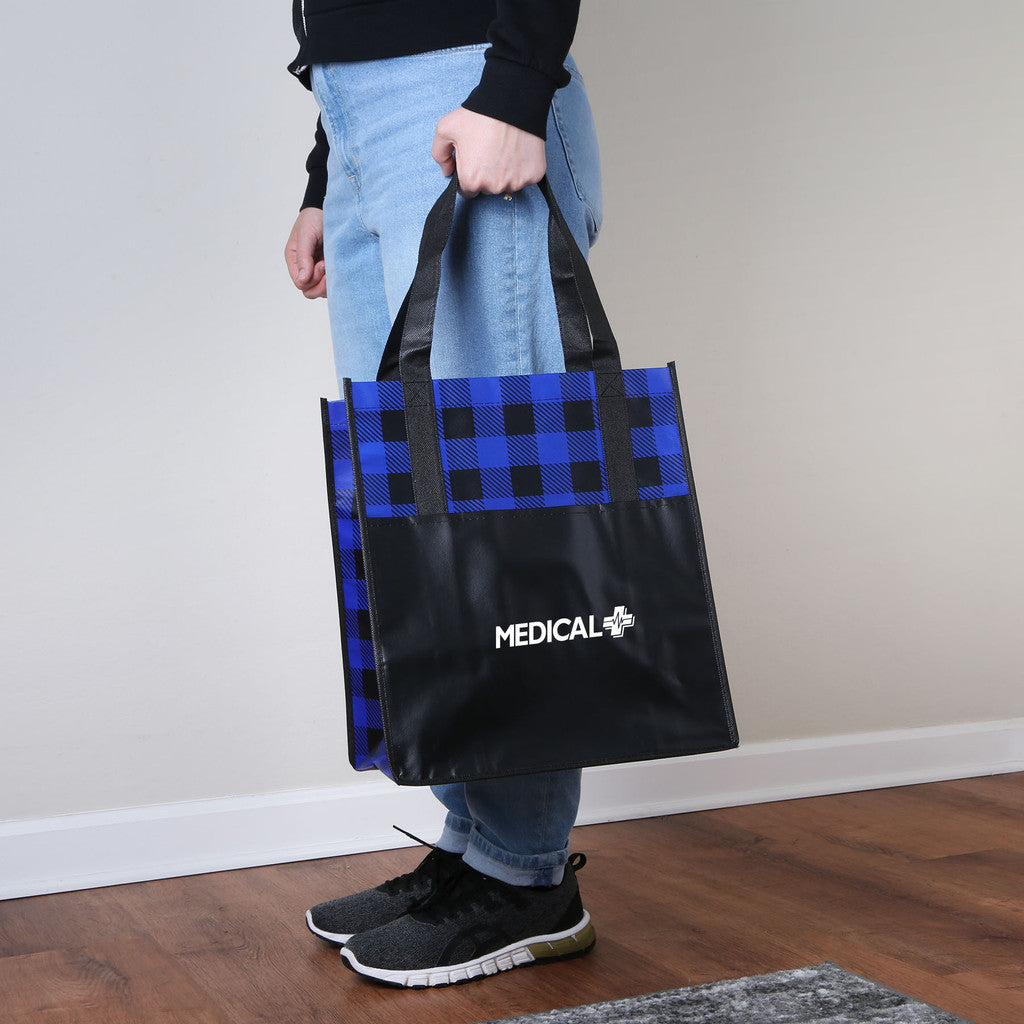 LUMBERJACK PLAID LAMINATED TOTE [CDN]