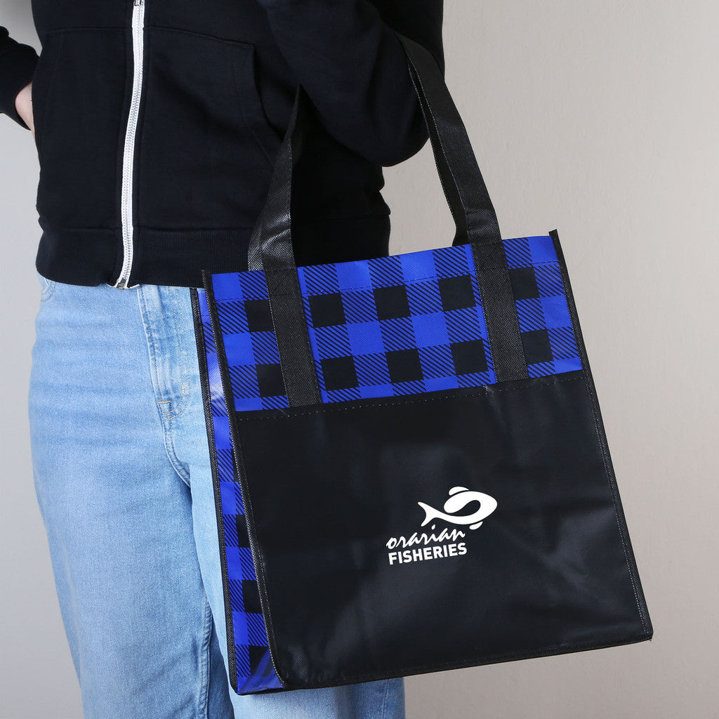 LUMBERJACK PLAID LAMINATED TOTE [CDN]