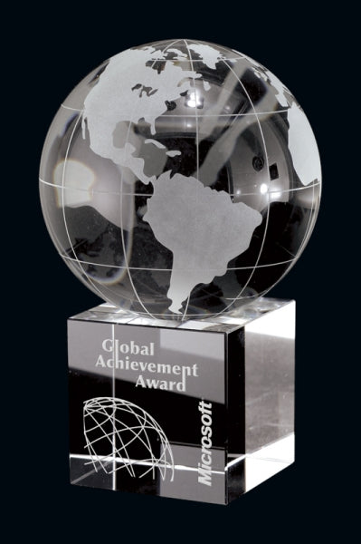 Optic Crystal Unity Globe Award