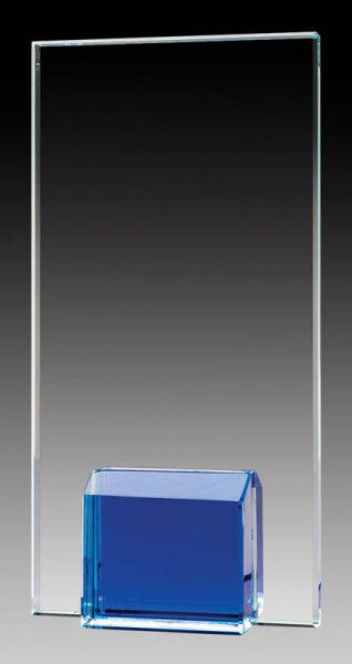 Gemstone Series Glass Award Blue