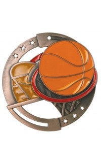 Basketball Colour Enamel Medal