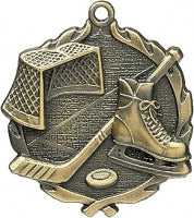 2½" Hockey Sculptured Medal