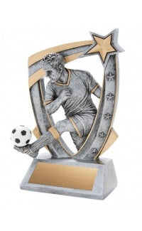 3-D Resin Soccer Trophy , Male and Female