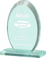 Jade Vertical Oval Acrylic Award